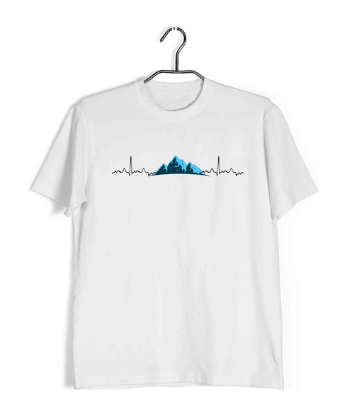 minimal designsPop Culture Travel Minimal Tributes - MOUNTAINS ARE LIFE Custom Printed Graphic Design T-Shirt for Men